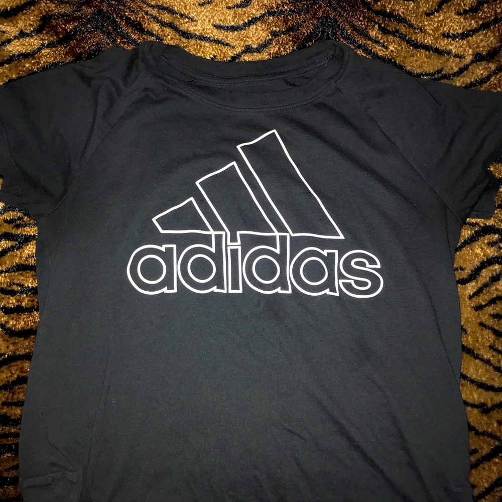 Young ladies black Adidas top
